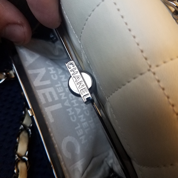 SOLD@!. Chanel Chocolate Bar Kiss Handbag - Picture 5 of 15